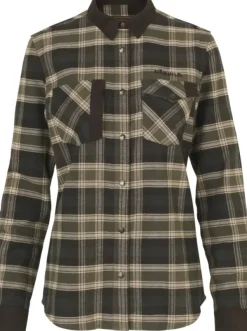 Aivak L/S Shirt naisten flanellipaita, Olive-Härkila Best