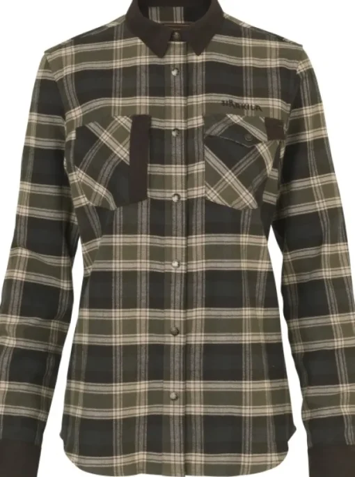 Aivak L/S Shirt naisten flanellipaita, Olive-Härkila Best