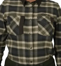 Aivak L/S Shirt naisten flanellipaita, Olive-Härkila Best