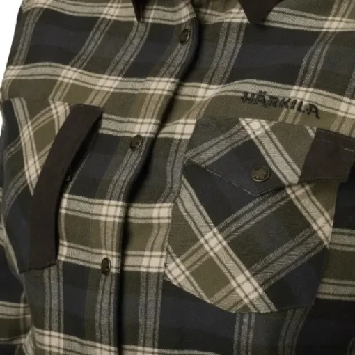 Aivak L/S Shirt naisten flanellipaita, Olive-Härkila Best