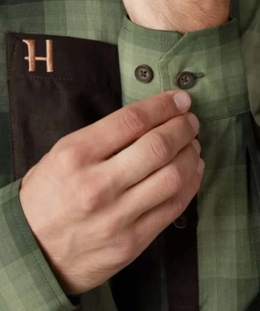 Härkila Akkan Shirt kauluspaita, Duffel Green Clearance