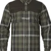 Härkila Asmund Insulated Wool Shirt paita, Willow Green/Phantom Sale