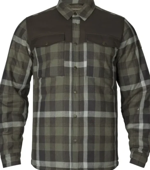 Härkila Asmund Insulated Wool Shirt paita, Willow Green/Phantom Sale