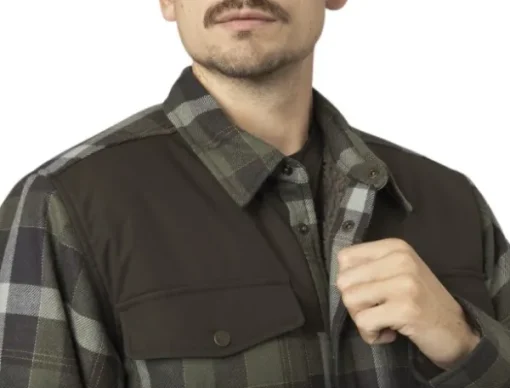 Härkila Asmund Insulated Wool Shirt paita, Willow Green/Phantom Sale