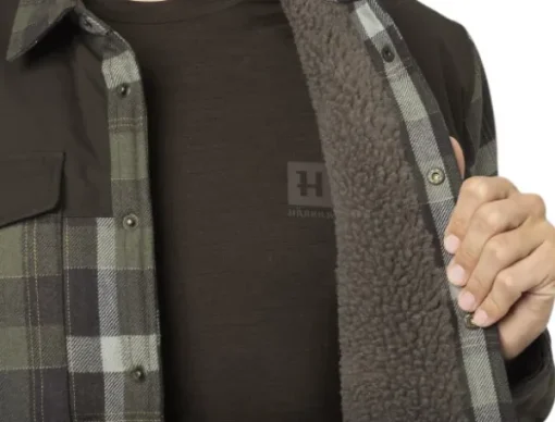 Härkila Asmund Insulated Wool Shirt paita, Willow Green/Phantom Sale