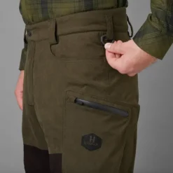 Driven Hunt HWS Leather Trousers metsästyshousut, Willow Green/Shadow Brown-Härkila Best