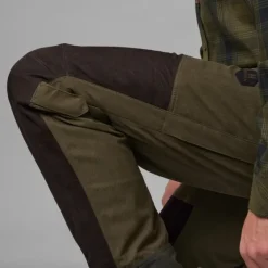Driven Hunt HWS Leather Trousers metsästyshousut, Willow Green/Shadow Brown-Härkila Best