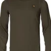 Härkila Forest Hunter L/S T-Shirt t-paita, Hunting Green/Shadow Brown Best