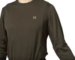 Härkila Forest Hunter L/S T-Shirt t-paita, Hunting Green/Shadow Brown Best