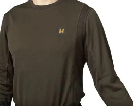 Härkila Forest Hunter L/S T-Shirt t-paita, Hunting Green/Shadow Brown Best