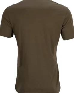 Graphic T-shirt puuvillainen t-paita, 2 kpl, ruskea/harmaa-Härkila Online