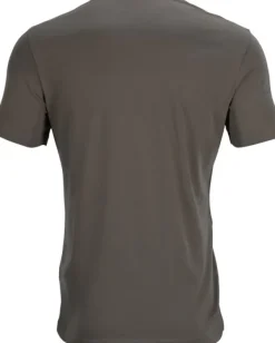 Graphic T-shirt puuvillainen t-paita, 2 kpl, ruskea/harmaa-Härkila Online