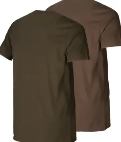 Härkila Graphic T-Shirt 2-Pack Willow Green/Slate Brown Outlet