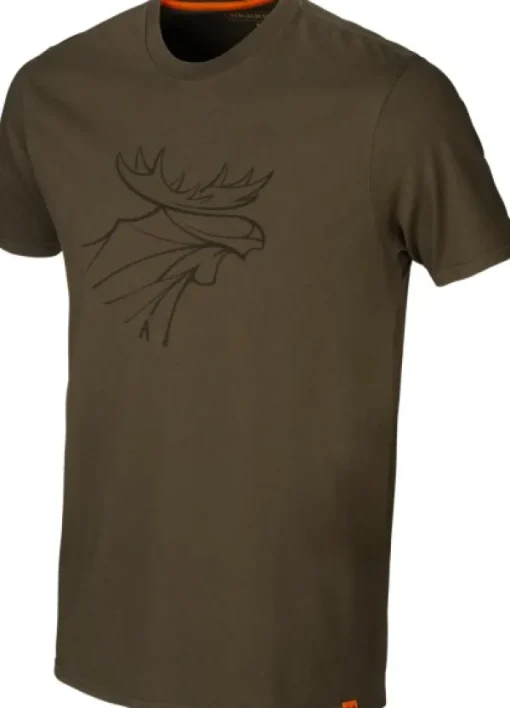 Härkila Graphic T-Shirt 2-Pack Willow Green/Slate Brown Outlet