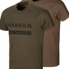 Härkila Logo T-Shirt 2-Pack Willow Green/Slate Brown Sale