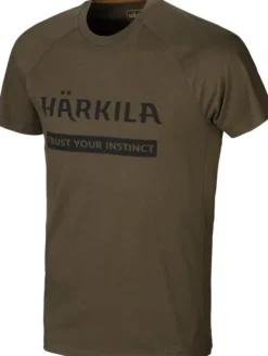 Härkila Logo T-Shirt 2-Pack Willow Green/Slate Brown Sale
