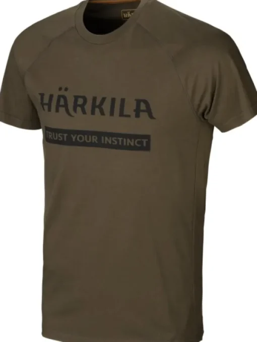 Härkila Logo T-Shirt 2-Pack Willow Green/Slate Brown Sale