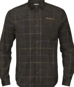 Härkila Kaldfjord Corduroy Check Shirt kauluspaita, ruskea Outlet