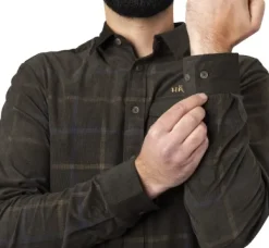 Härkila Kaldfjord Corduroy Check Shirt kauluspaita, ruskea Outlet