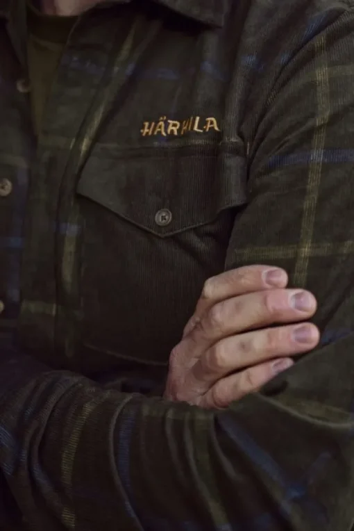 Härkila Kaldfjord Corduroy Check Shirt kauluspaita, ruskea Outlet