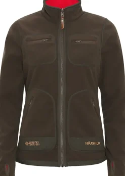 Härkila Kamko Fleece Women naisten kääntöfleecetakki, ruskea/punainen Clearance