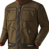 Härkila Kamko Windstopper Fleece Jacket Hunting Green/Orange Blaze Sale