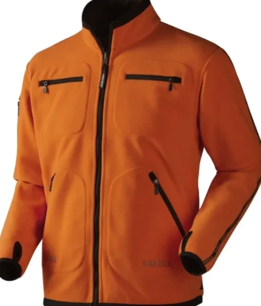 Härkila Kamko Windstopper Fleece Jacket Hunting Green/Orange Blaze Sale