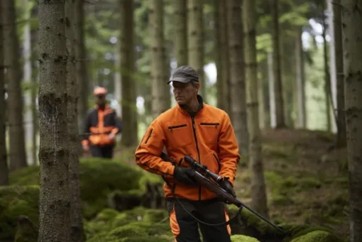 Härkila Kamko Windstopper Fleece Jacket Hunting Green/Orange Blaze Sale