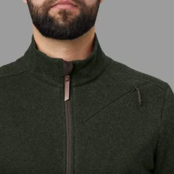 Härkila Metso Full Zip vetoketjullinen villapaita, tummanvihreä Best