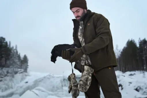Härkila Mountain Hunter Expedition HWS Down Mittens untuvahanskat, Axis MSP®Mountain Hot