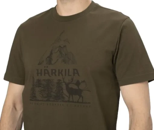 Härkila Nature S/S T-Shirt t-paita, tummanvihreä Fashion
