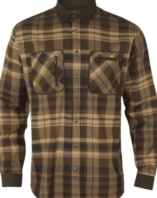 Pajala Skjorta flanellipaita, beige/ruskea-Härkila Clearance
