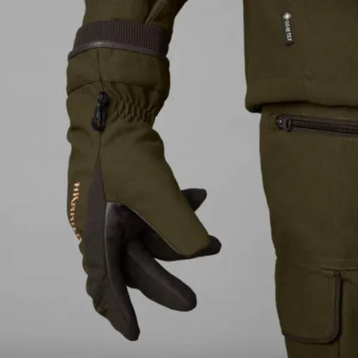 Härkila Pro Hunter GTX metsästyskäsineet nahalla, vihreä/ruskea Outlet