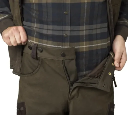 Härkila Pro Hunter Leather Trousers nahkaiset metsästyshousut, Willow Green Clearance