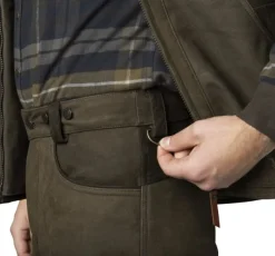 Härkila Pro Hunter Leather Trousers nahkaiset metsästyshousut, Willow Green Clearance