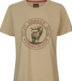 Stag Badge S/S T-Shirt Women Sand-Härkila Discount