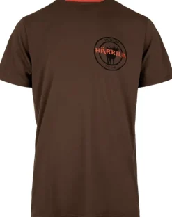 Stag Badge T-shirt puuvillainen t-paita, ruskeavihreä-Härkila New