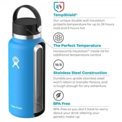 Wide Mouth Flex juomapullo, 946 ml, valkoinen-HydroFlask Hot