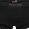 Icebreaker 200 Oasis Boy Shorts naisten merinovillaiset alushousut, musta Discount