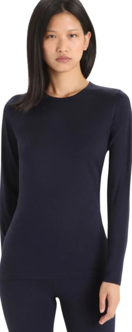 200 Oasis LS Crewe naisten kerrastopaita, Midnight Navy-Icebreaker Fashion