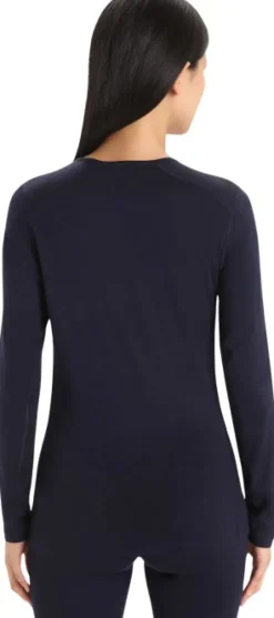 200 Oasis LS Crewe naisten kerrastopaita, Midnight Navy-Icebreaker Fashion