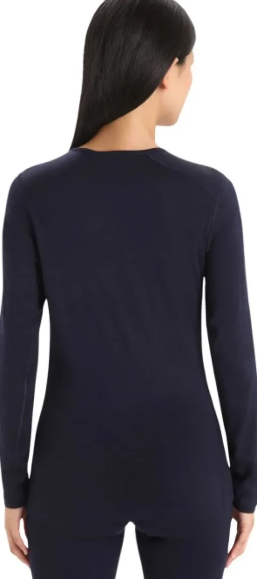 200 Oasis LS Crewe naisten kerrastopaita, Midnight Navy-Icebreaker Fashion