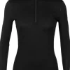 Icebreaker 200 Oasis LS Half Zip naisten kerrastopaita, Black Online