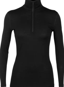 Icebreaker 200 Oasis LS Half Zip naisten kerrastopaita, Black Online