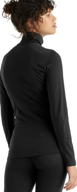 Icebreaker 200 Oasis LS Half Zip naisten kerrastopaita, Black Online