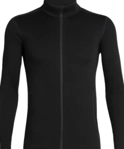 Icebreaker Elemental LS Zip 330 -miesten paita, musta Sale