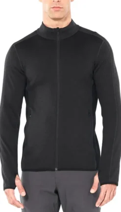 Icebreaker Elemental LS Zip 330 -miesten paita, musta Sale