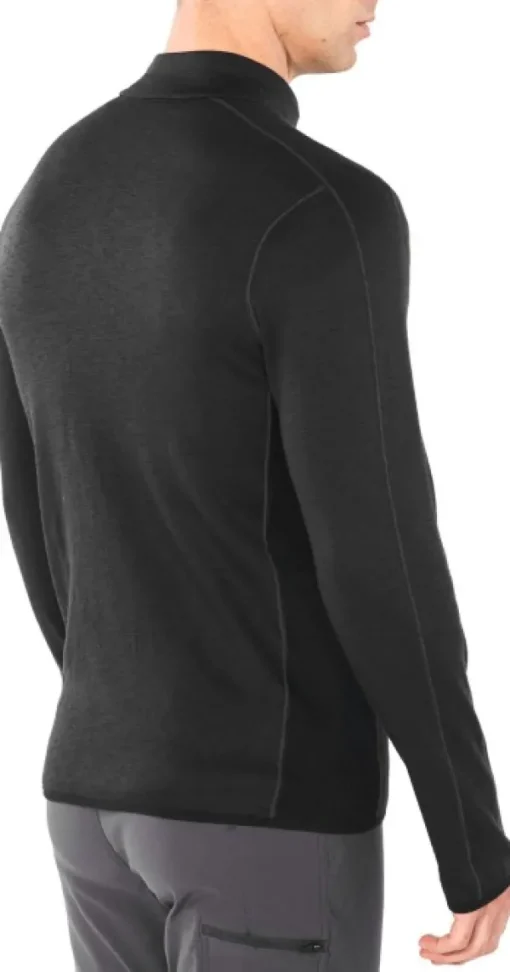 Icebreaker Elemental LS Zip 330 -miesten paita, musta Sale