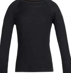 Kids Oasis LS Crewe 200 lasten kerrastopaita, musta-Icebreaker Hot