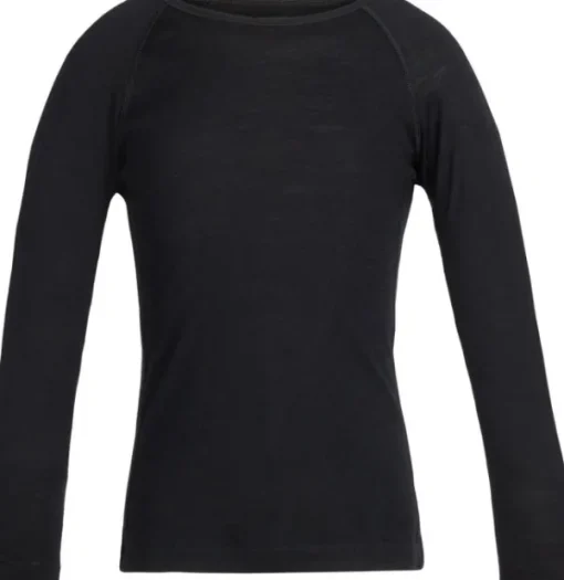 Kids Oasis LS Crewe 200 lasten kerrastopaita, musta-Icebreaker Hot